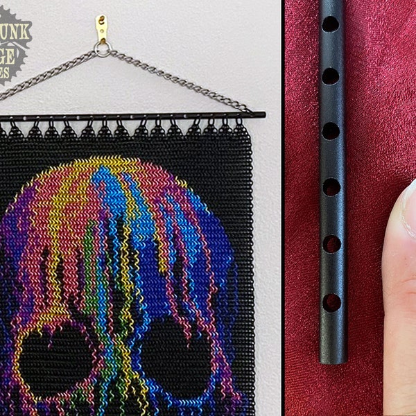 Varilla de aluminio AA perforada - Soporte para incrustaciones de malla colgante - Percha para espiga perforada - Suministros personalizados