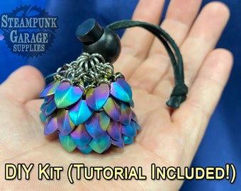 x1 KIT - Mini scalemaille mojo bag - Lucky Charm Sack - Dice Bag Kit + Tutorial included!!!