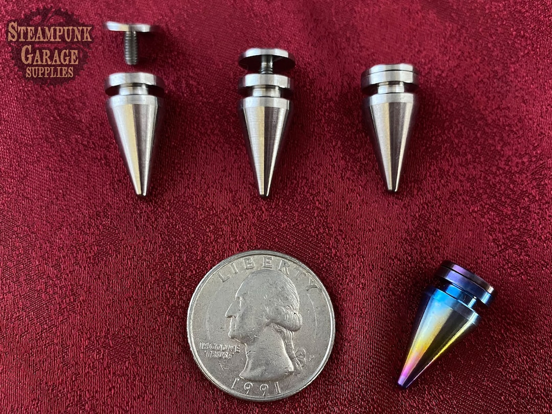 Spikes - TITANIUM or 304 Grade Stainless STEEL Screw-back Spikes