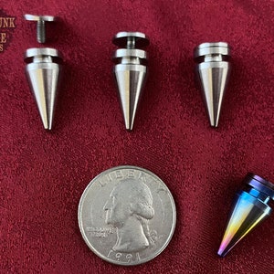 SPIKES - Titanium or 304 grade stainless steel screw-back spikes