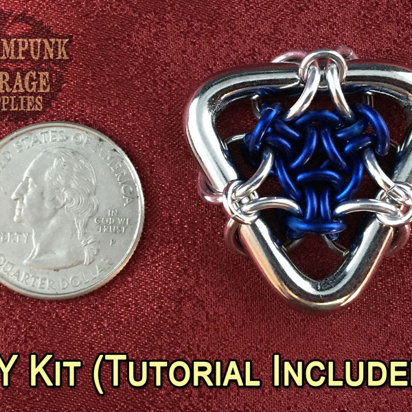 x1 KIT - Hex Capacitor Pendant - Tutorial included with every kit!  Flux Capacitor Aluminum or Steel