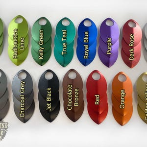 PREMIUM AA "scales" for Making Scalemaille & Chainmaille Jewelry - LARGE Anodized Aluminum - Custom Crafting Supplies