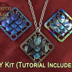 x1 KIT - DragonPatch - Tutorial Included w/ Every Kit! Stainless Steel & Titanium - Custom Chainmaille Scalemaille Jewelry Supplies