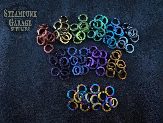 SQUARE Titanium Jump Rings Grade 2 16swg Commercially Pure Ti