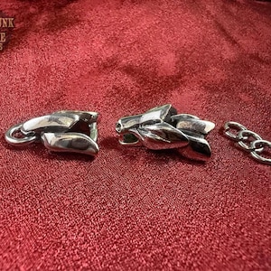 Cierre de acero con cabeza de dragón - Clip de resorte de acero inoxidable macizo - Cierre de serpiente ouroboros