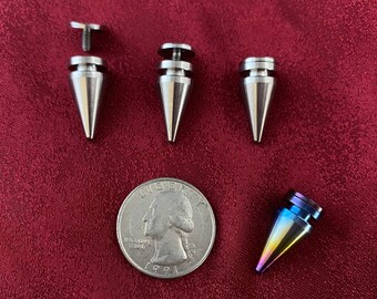 SPIKES - Titanium or 304 grade stainless steel screw-back spikes