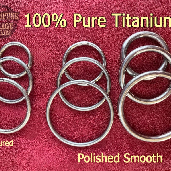 x1 TITANIUM welded o-ring - PURE TITANIUM - Commercially pure and unalloyed - allergy free Grade 1!