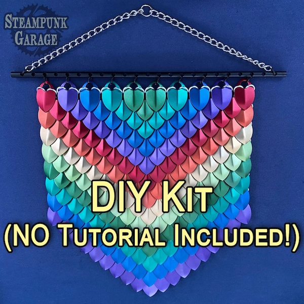 Scale Shield / Banner Kit - AA Scalemaille Pennant - Wall Art - Design your own! - Custom Chainmaille  Aluminum Materials