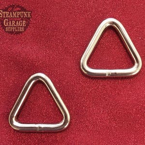 x2 Triangle Welded Rings - Solid 316 Marina Grade Stainless Steel!  (NOT plated) - Custom Chainmaille Jewelry Supplies