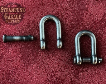 Spring-Lock Shackle - Stainless Steel Grade 316 - Distressed Steel Finish