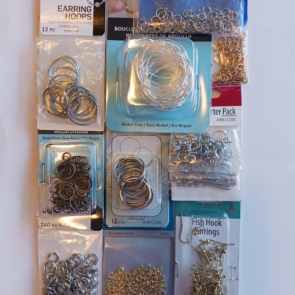 Earring Making Lot Hoops Jump Rings Hooks