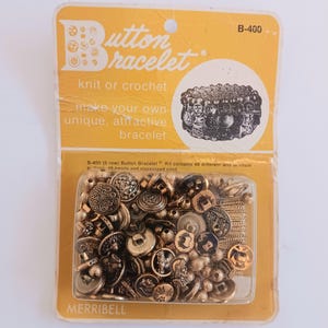 Vintage 1974 Merribell Button Bracelet Kit