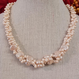 Baroque Freshwater Pearl Cluster Beaded Choker Necklace