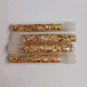 Vintage Gold Foil Gold Leaf Flake Lot