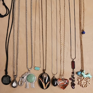 9pc Destash Mixed Pendant Necklaces