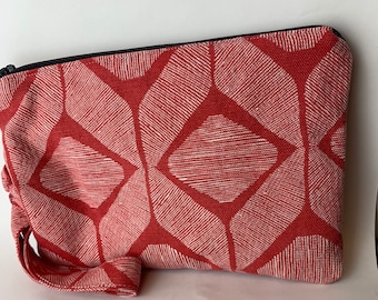 Wristlet. Red Abstract Wristlet. Wristlet Clutch. Clutch Purse. Wristlet Purse. Red Purse. Red Abstract Purse. Unique Purse. Unique Clutch