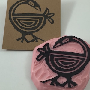 Sankofa Bird Stamp. Hand Carved Sankofa Bird Adinkra Stamp. Adinkra Symbol Sankofa Bird. Africentric Craft Supplies. Handmade Sankofa Stamp.