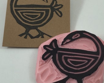 Sankofa Bird Stamp. Hand Carved Sankofa Bird Adinkra Stamp. Adinkra Symbol Sankofa Bird. Africentric Craft Supplies. Handmade Sankofa Stamp.