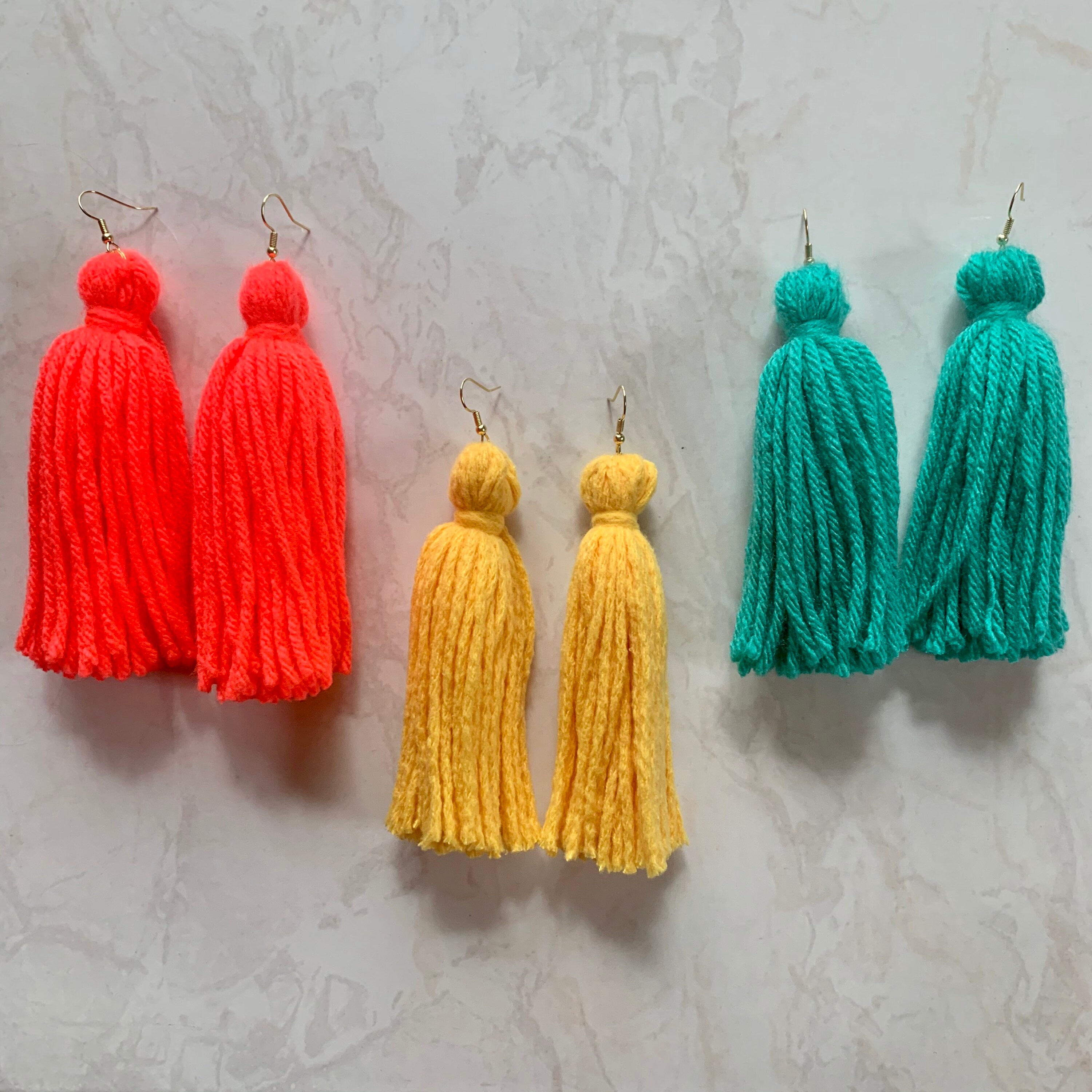 Oversized Tassel Earrings Tassel Earrings Tassels Etsy