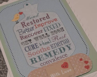 Mend, Restored, Improve Get Well Soon Card