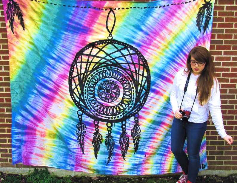 Dream Catcher Tie-Dye Tapestry | Etsy
