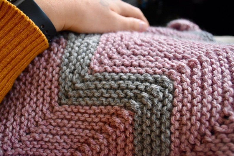 Mavericks Blanket Pattern, PDF Pattern, knitting pattern, hand knit shawl, Gifts for Knitters, chevron blanket, pattern only, blanket, knit image 6