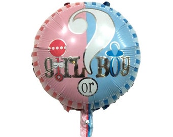 3Piece 18 inch Baby Gender Reveal Balloon, Baby Shower, Gender Reveal Party, Boy Or Girl?, Pink and Blue Baby Shower, Baby Shower Decoration