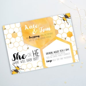 What will it bee gender reveal party, bee baby shower, gender reveal party invitation, baby bumble bee, what will baby bee gender party