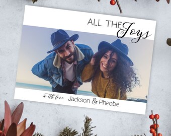 All the Joys Christmas Photo Card - Photo Christmas card - classic Christmas card - christmas photo card - holiday photo card - photo card