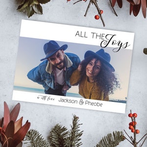All the Joys Kerstfotokaart - Fotokerstkaart - klassieke kerstkaart - kerstfotokaart - vakantiefotokaart - fotokaart
