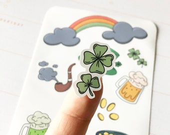 March St Patrick's Day Sticker sheet for planners, kid sticker sheets