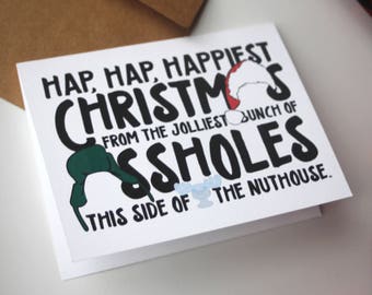 Hap, Hap, Happiest Christmas - Christmas Vacation - Christmas Card - National Lampoons - Funny Christmas Card- Griswold Christmas set of 8