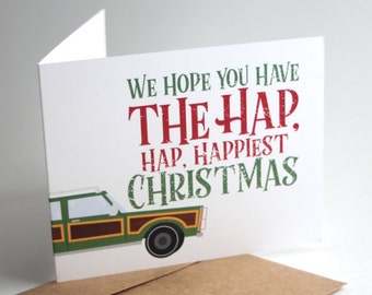 Hap Hap Happiest - Christmas Vacation - Christmas Card - National Lampoons - Funny Christmas Card - Griswolds Christmas - box set of 8