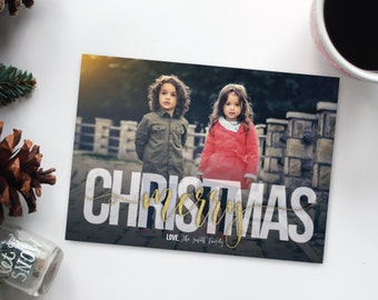 Christmas Photo Card - Merry Christmas - Holiday photo card - holiday card - photo card - photo christmas card - photo holiday card - photo