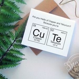 Funny love Card, funny nerd card, boyfriend card, funny valentines card, funny love card, funny valentine, girlfriend card, science humor