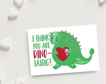 I think you are dino-tastic kids printable valentines, printable dino valentines, instant download valentines cards for kids , school