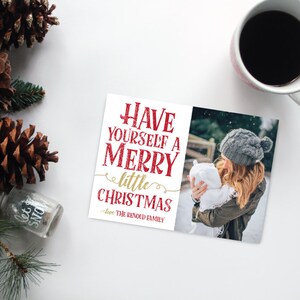 Have yourself a merry little christmas - Photo Christmas Card - Christmas Card - Photo Holiday card - photo card - christmas photo card