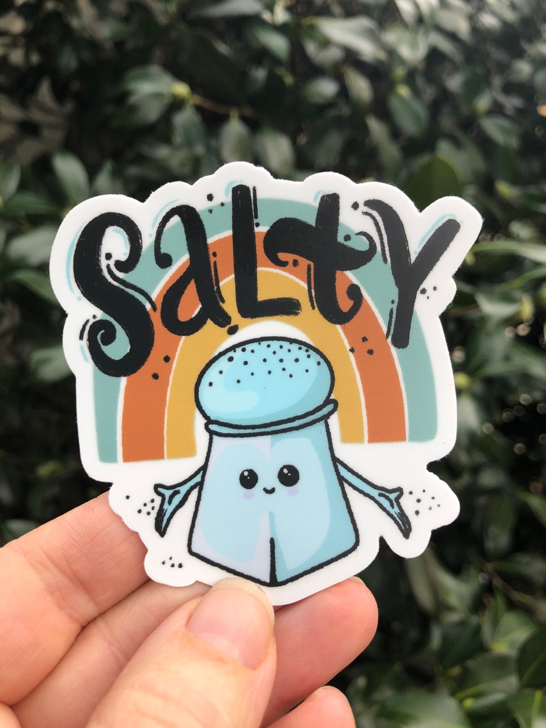Salty Funny Sticker, Hipster Sticker, Funny Phone Stickers, Sassy Water