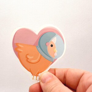 Space Chicken sticker | cute astronaut hen sticker | farmcore aesthetic | Chicken sticker | sticker for water bottle, laptop and more!