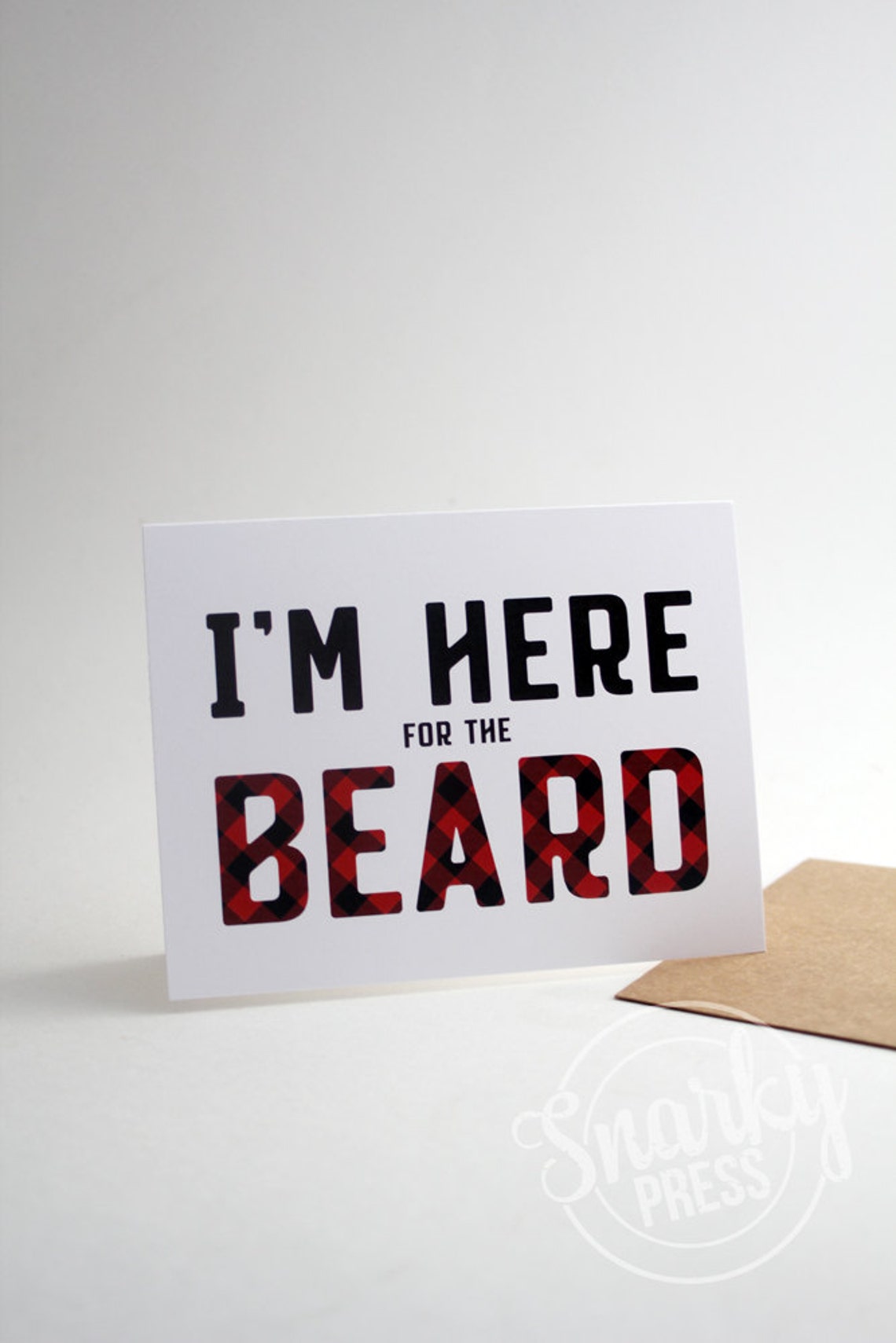I'm here for the Beard Buffalo plaid beard love Etsy