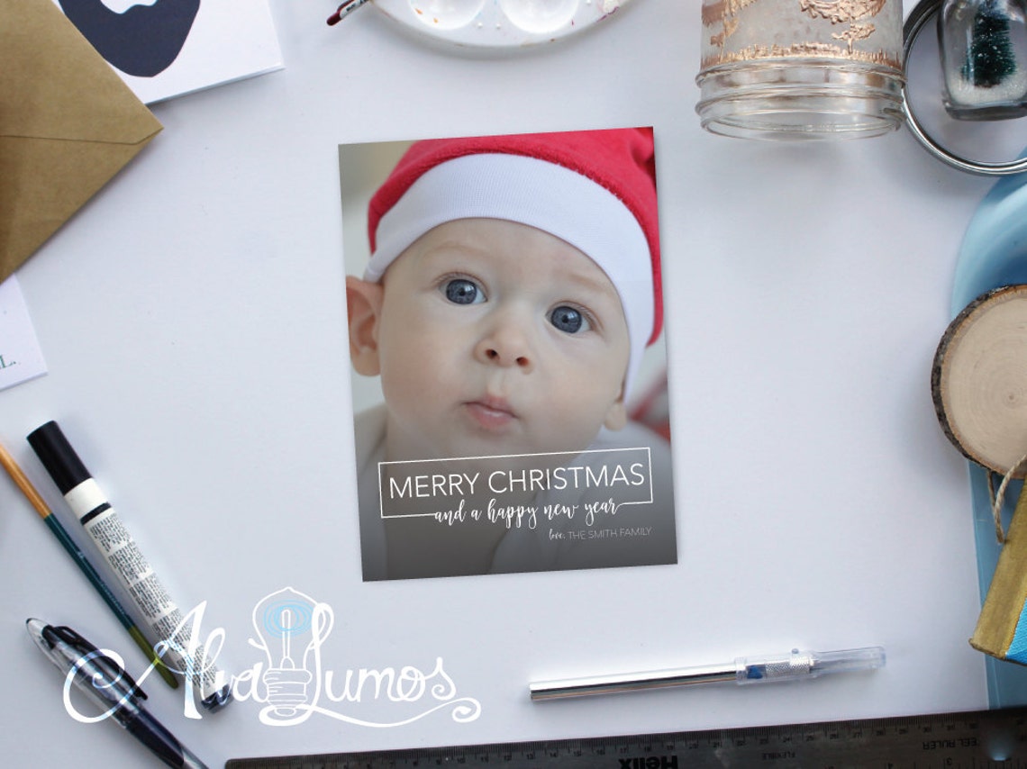 Merry Christmas Photo Christmas Card Christmas Card Etsy