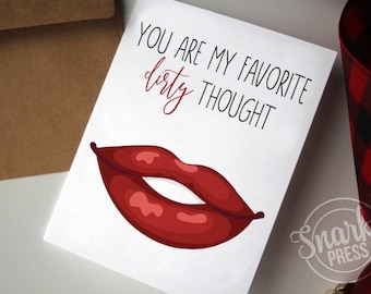 funny valentine card, naughty valentine, favorite naughty thought, naughty card, naughty valentines, valentines day card, love card