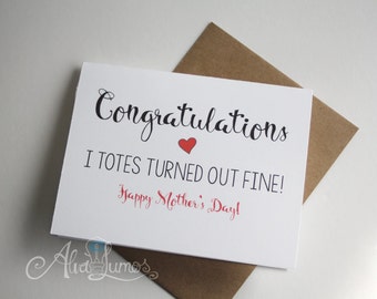 Mothers day card - Mother's day card - Mothers day - funny mothers day - mother's day - funny card - card for mom - happy mothers day