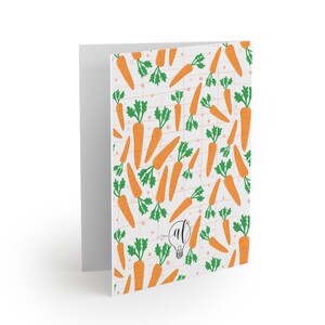 Love you a bunch cute carrot spring Greeting Card box set, cute spring card, food pun blank card box set 1, 8, 16 pcs image 3