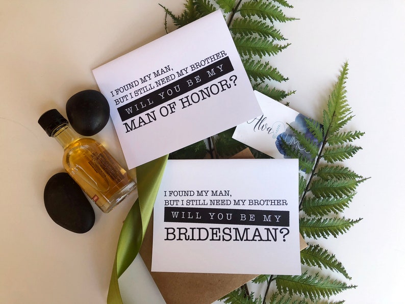 Will you be my Man of Honor card Be My Man of honor wedding card, Man of honour card, Man of honor proposal card, wedding party card image 4