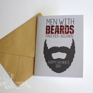 Les hommes avec des barbes faire kick-ass les papas ! -Carte de voeux Fête des pères bûcheron - fête des pères carte - fête des pères - fête des pères drôle jour-