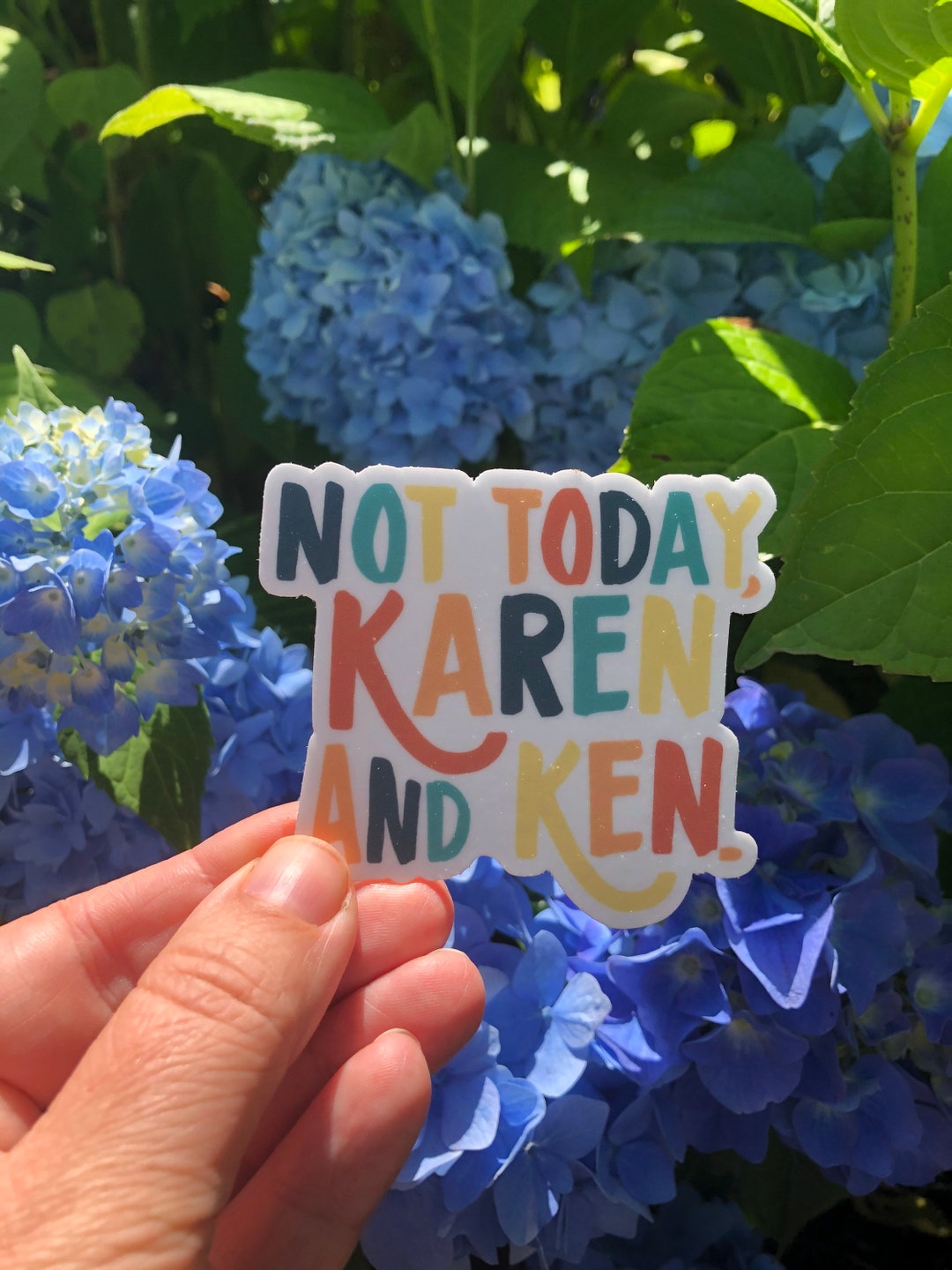 Not Today Karen Vinyl Sticker Funny Sticker Motivational - Etsy
