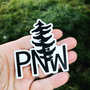 PNW sticker, Pacific Northwest sticker, pnw decal, mountain sticker, outdoorsy stickers, outdoorsy gift, adventure decal, camping sticker