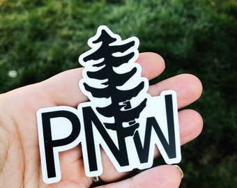 PNW Vinyl Sticker: Pacific Northwest Mountain Decal