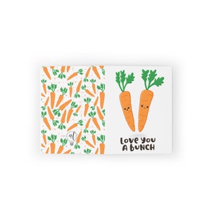 Love you a bunch cute carrot spring Greeting Card box set, cute spring card, food pun blank card box set 1, 8, 16 pcs image 5